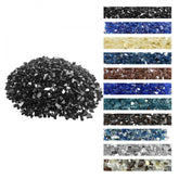 10 lbs Fire Glass 12 inch Fireplace Rocks for Fire Pit Table Black