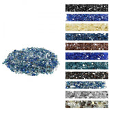10 LBS Fire Glass 1/2-Inch Fireplace Glass Rocks Cobalt Blue Aqua Blue Clear