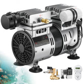 Pond Aerator, 550W Power, 5.2CFM for Up to 3 Acre 50' Lake, Pond Aeration Kit Includes 3/4 HP Compressor & Timer & Valves, Air Compressor for Deep Water Oxygen Circulation, for Pond, Lake