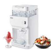 Commercial Ice Shaver 220LBS/H Electric Ice Crusher Snow Cone Maker White