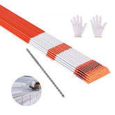 100pcs Reflective Driveway Markers 5/16" Dia 72in Snow Stakes Orange Reflectors