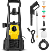 Electric Power Washer 2000 PSI 1.65 GPM with 30ft Hose Reel 5 Quick Connect Nozzles Foam Cannon Portable Pressure Washer for Patios Cars