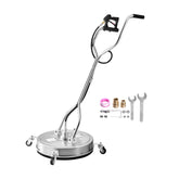 22 Inch Pressure Washer Surface Cleaner 4 Wheel Dual Handle 4500 PSI Power Washer Floor Cleaner Attachment for Driveway Sidewalk Patio Deck
