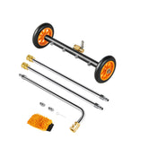 16" Pressure Washer Undercarriage Cleaner, 2 Wheels & 2 Extended Wands