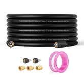 Pressure Washer Hose, 50FT, 1/4" Kink-Free M22-14mm Brass Thread, 3600 PSI Heavy-Duty Extension Replacement