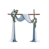 Artificial Wedding Arch Flowers Kit (Pack of 4) with 21Ft Wedding Arch Draping Fabric,Arch Flowers for Wedding Ceremony and Reception Backdrop Wedding Decoration (Blue & White)