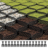 Ground Grid 2-Inch Depth Geocell Grid 32.81x9.84 FT / 10000x3000 mm for Gravel