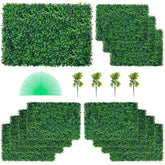 12PCS 24"x16" Grass Wall Panels for 32 SQ Feet, Boxwood Hedge Wall Panels, Artificial Grass Backdrop Wall 1.6", Privacy Hedge Screen UV Protected for Outdoor Indoor Garden Fence Backyard