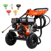 Gas Pressure Washer 3500 PSI 2.6 GPM with 5 Nozzle Set for Cars and Fences