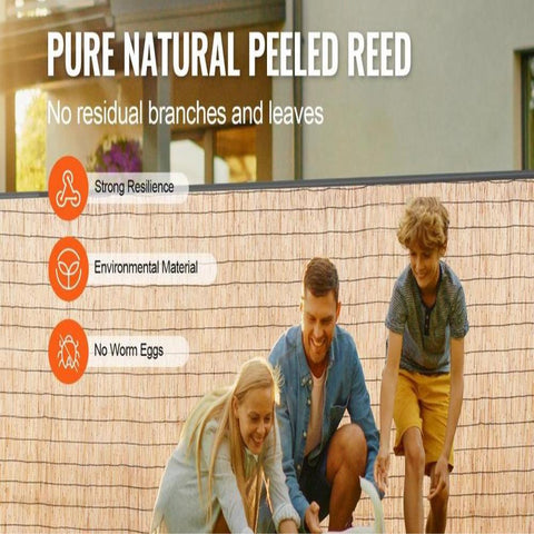 2-Pack Reed Fence Landscaping Privacy Blind Fencing Screen 16.4' x 4'