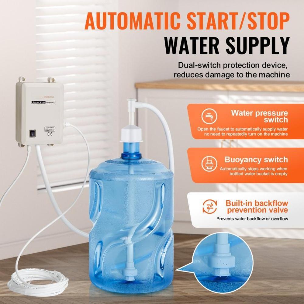 Water Pump System for 5 Gallon Bottles, Automatic Electric Dispenser, Single Inlet, Suitable for Coffee/Tea Appliances, Fridges, Ice Machines