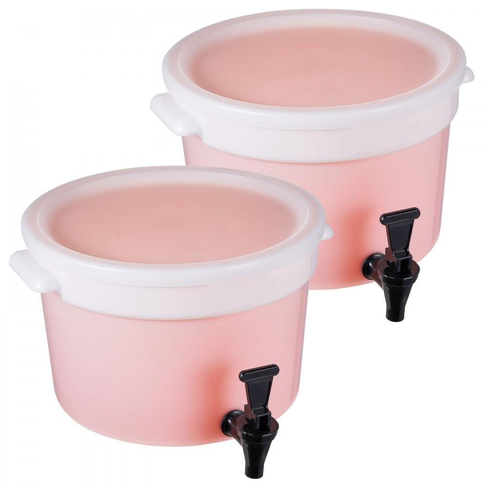 Beverage Dispenser, 3 Gallon Drink Dispensers for Parties, Plastic Juice Dispenser with Spigot and Lid, Iced Tea Lemonade Juice Water Dispenser, for Restaurants, Hotels, Parties, 2 Pack
