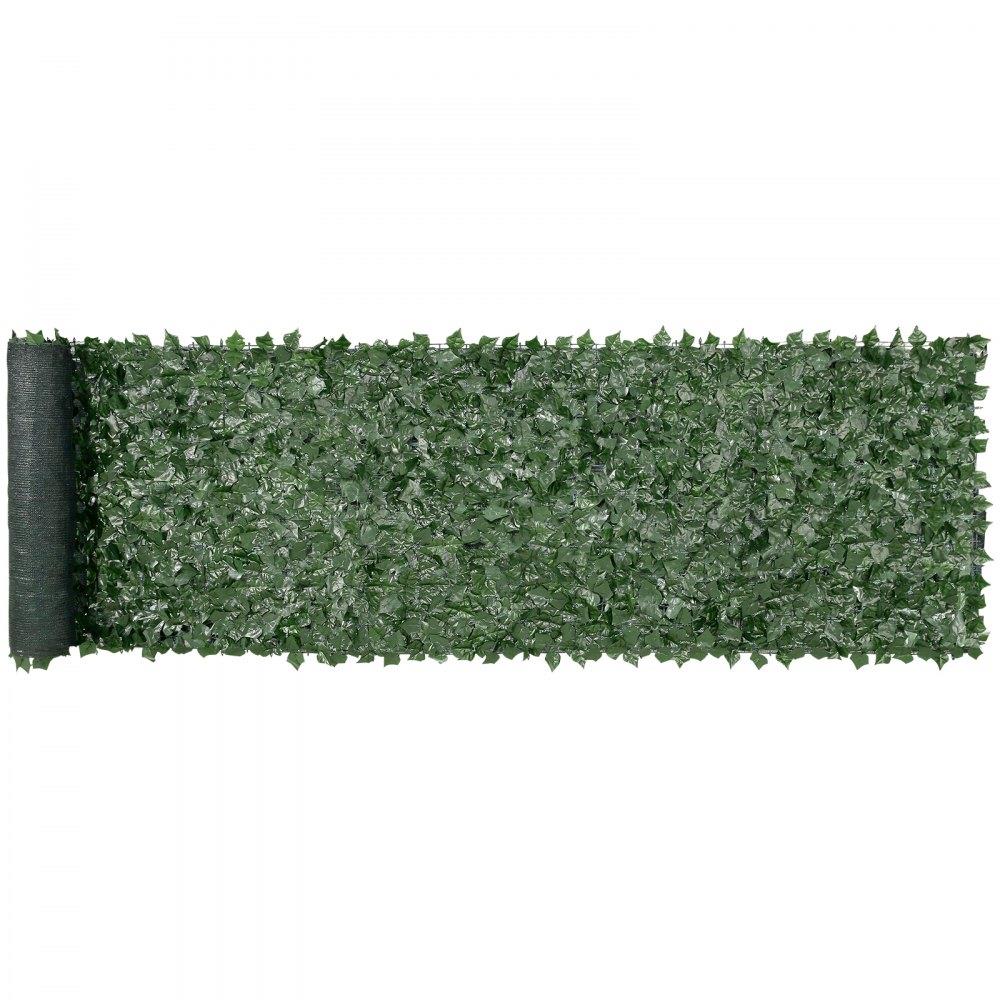 Ivy Privacy Fence, 39 x 158in Artificial Green Wall Screen, Greenery Ivy Fence with Mesh Cloth Backing and Strengthened Joint, Faux Hedges Vine Leaf Decoration for Outdoor Garden, Yard, Balcony