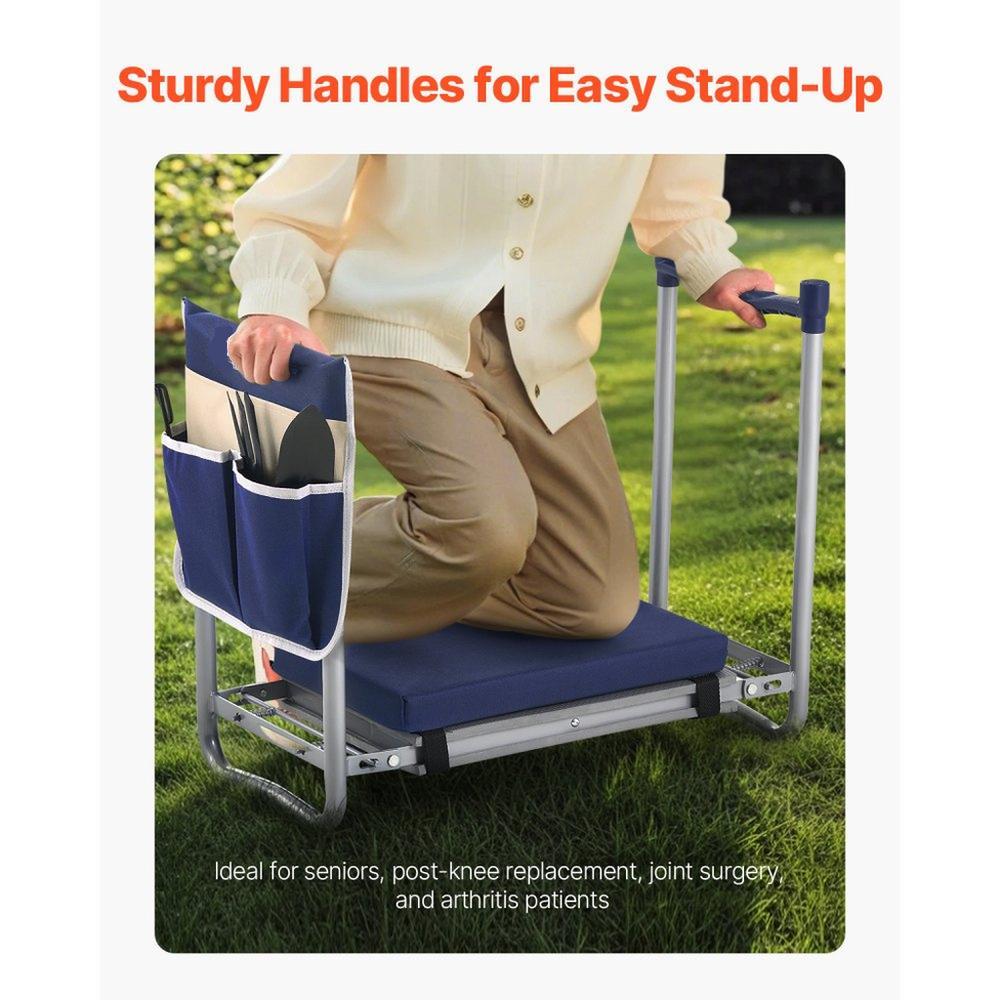 Heavy Duty Folding Garden Kneeler and Seat Comfortable EVA Pad