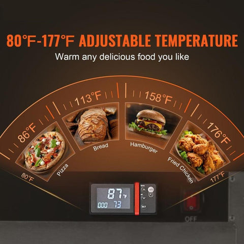 Hot Box Food Warmer 4-Tier Concession Warming Cabinet with Water Tray for Pizza