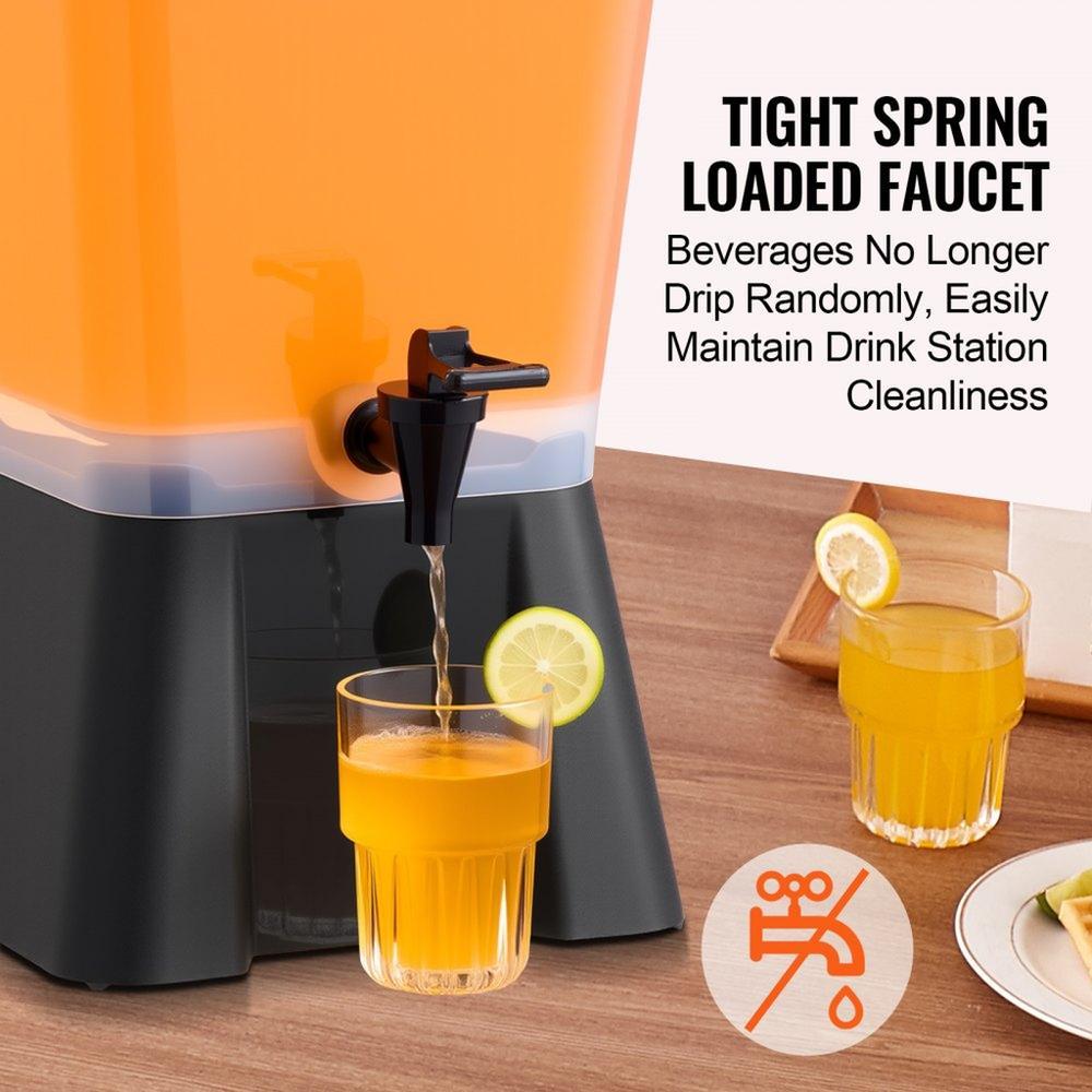 Beverage Dispenser, 5 Gallon Drink Dispenser for Parties, Plastic Juice Dispensers with No-Drip Spigot, Iced Tea Lemonade Juice Water Dispensers, for Restaurants, Hotels, Parties