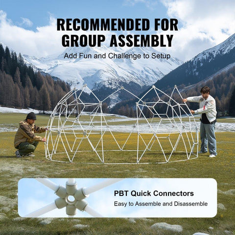 Garden Dome Igloo Tent House, 12 FT Dome Tent, Upgraded Garden Igloo with PVC Transparent Cover and Window, Waterproof Outdoor Geodesic Dome Camping Shelter for Patio, Dining Backyard, Party