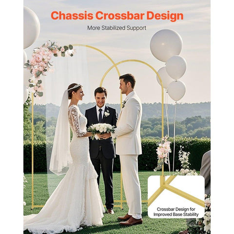 Metal Arch Backdrop Stand Set of 2 Stand with Case Connection for Wedding