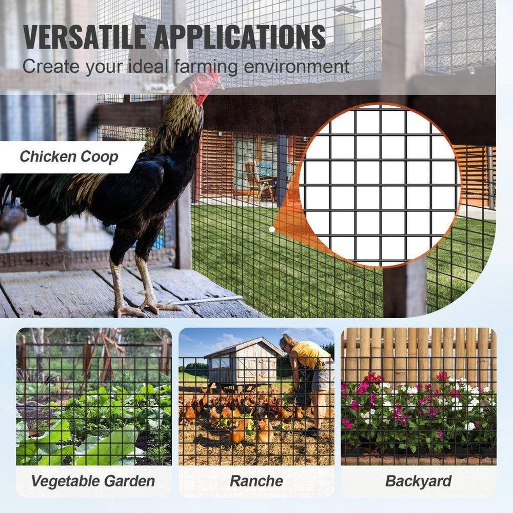 Hardware Cloth 24 x 100 ft 19 Gauge Galvanized Wire Mesh Roll Vinyl Coated Chicken Wire Fence for Chicken Coop Rabbit Snake Barrier and Poultry Enclosures