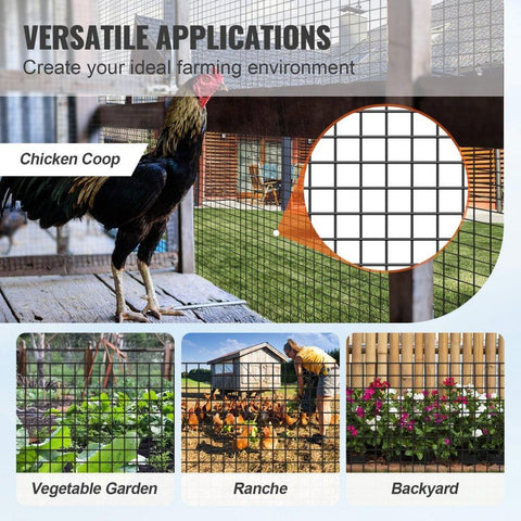 Hardware Cloth 24 x 100 ft 19 Gauge Galvanized Wire Mesh Roll Vinyl Coated Chicken Wire Fence for Chicken Coop Rabbit Snake Barrier and Poultry Enclosures