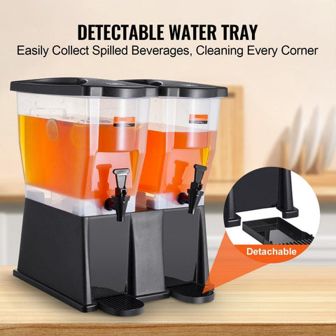 Beverage Dispenser, 3 Gallon x 2 Drink Dispensers for Parties, Plastic Juice Dispenser with Stand Spigot Lid, Iced Tea Lemonade Juice Water Dispenser, for Restaurants, Hotels, Parties