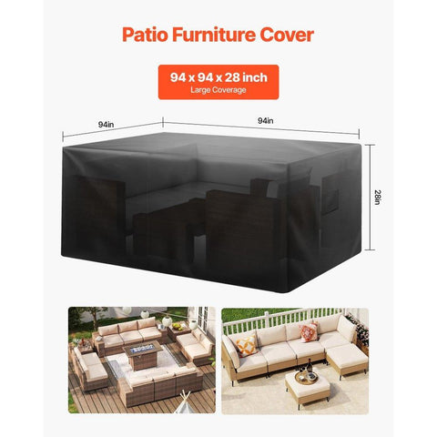 Patio Outdoor Furniture Cover 420D Waterproof Table Chairs Sofa 94x94 inch