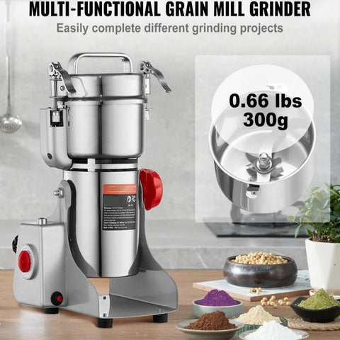 300g Commercial Spice Grinder Electric Grain Mill Grinder High Speed