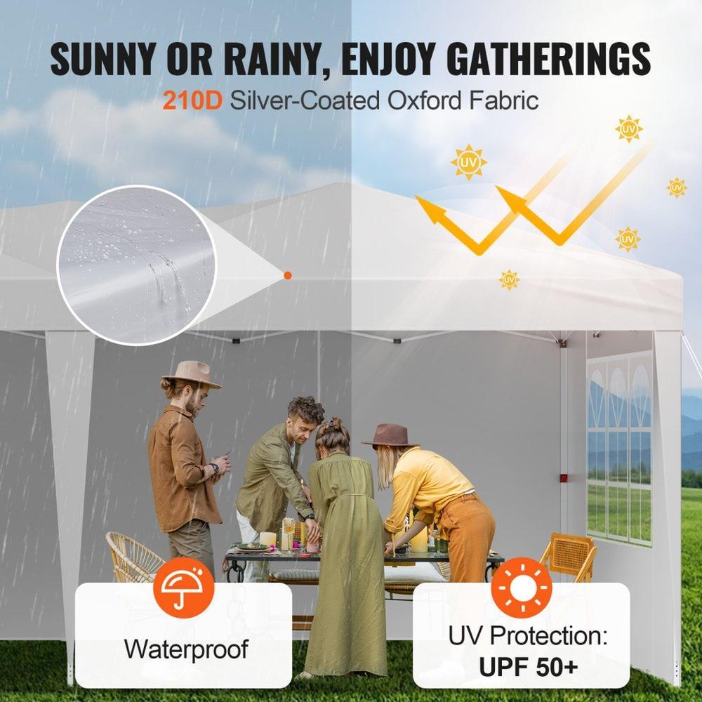 Pop Up Canopy 10 x 20 FT Pop Up Gazebo Tent with 3 Sidewalls & 2 Windows