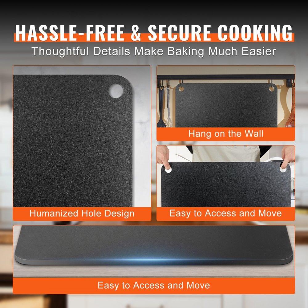 Pizza Steel Plate 20 x 14 x 38 in Pre Seasoned Carbon Steel Pizza Baking Stone Heavy Duty Rustproof Pizza Pan for Oven and Grill