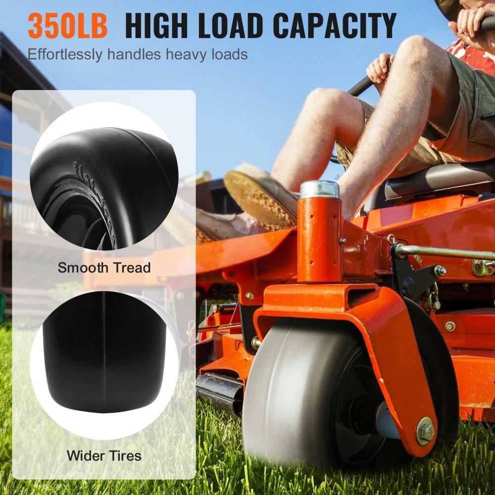 Lawn Mower Tires with Rim 11x4 5 Tubeless Tractor Tires 2 Pack Tire and Wheel Assembly Flat Free PU Tire with 34 in Centered Hub 34 in Bushing Size and 20 Adapters for Riding Mowers and Lawn Tractors