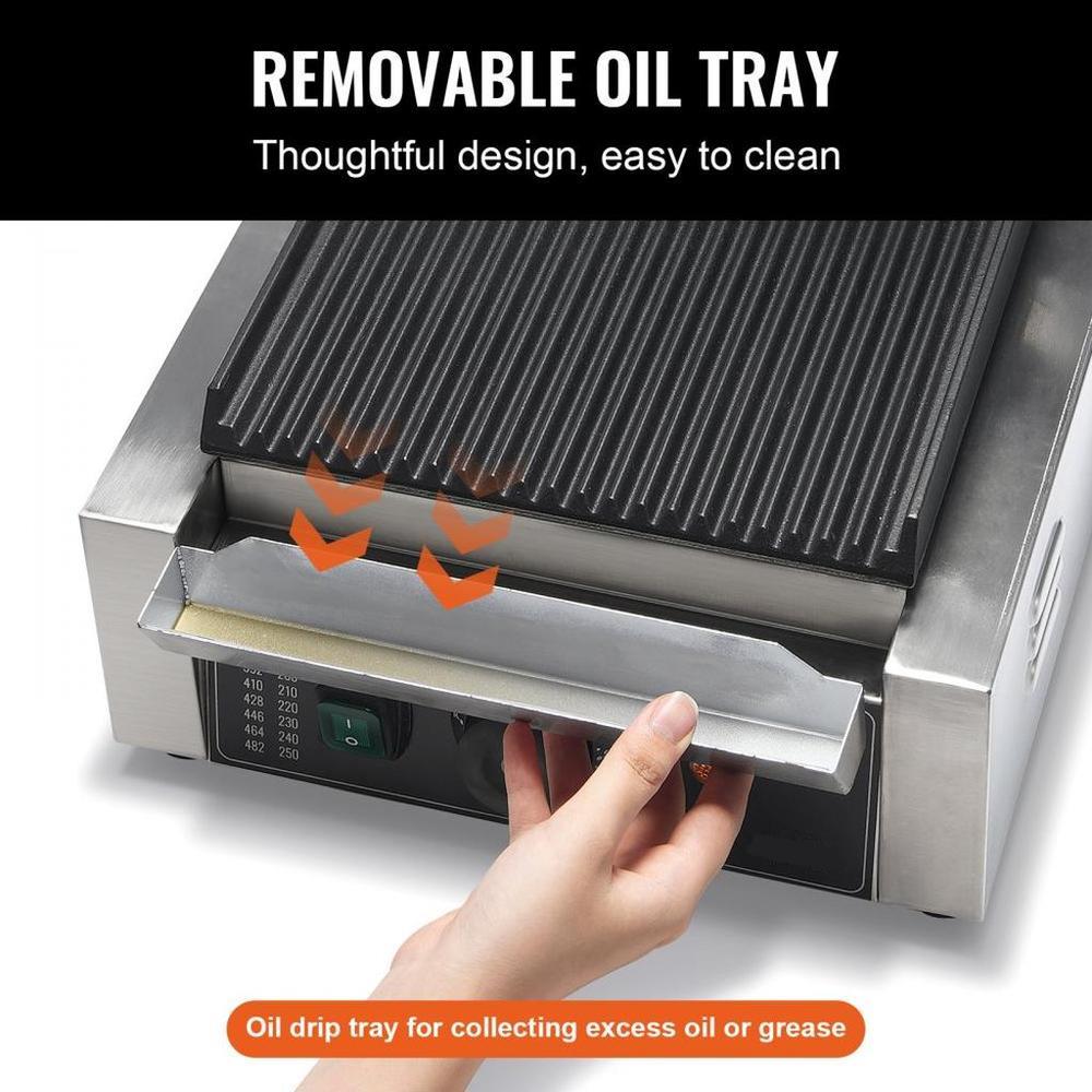 Commercial Panini Press Grill Electric Sandwich Maker Griddle Plate 9 x 9 in
