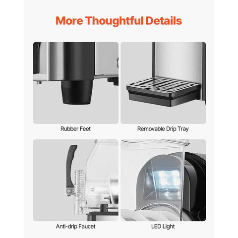 Commercial Slushy Machine, 4L Single Tank Frozen Drink Machine, 16 Cups Stainless Steel Margarita Smoothie Frozen Drink Maker, Slushie Maker for Home Party Restaurants Cafe Bars