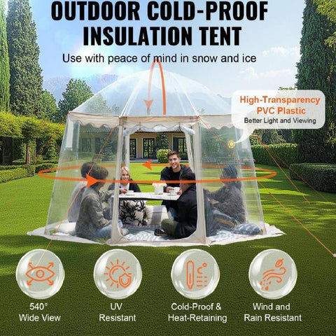 Sports Tent Instant Pop Up Shelter Weather Proof Clear Tent for 4 to 8 People
