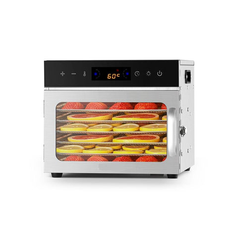 Food Dehydrator Machine, 6 Stainless Steel Trays, 400W Electric Food Dryer with Adjustable Temperature & 24-Hour Timer, Freeze Dryer for Jerky, Meat, Fruit, Vegetables, Herbs, Dog Treats