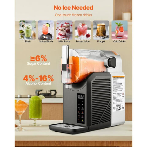 Slushie Machine, 2L/68oz No Ice Needed Slushy Machine for Home, Frozen Drink Maker with 6 Preset Programs, Margarita Machine with Self-Cleaning, Frozen Margaritas, Frappés, Milkshake, and More