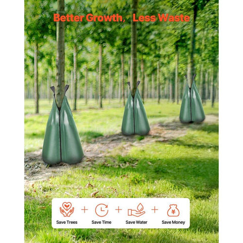 Tree Watering Bag Slow Release 3 Pack 20 Gallon Refillable Drip Irrigation Bags with Zipper Durable Tree Watering System for Deep Root Targeting
