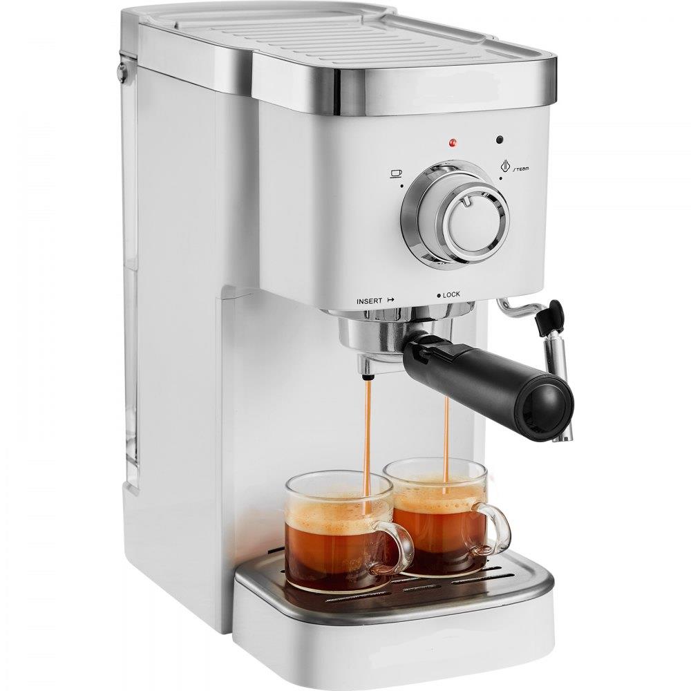 Espresso Coffee Machine, 15Bar Semi-Automatic Espresso Maker with Milk Frother Steam Wand, Professional Cappuccino Latte Machine with High-Power Boiler & Removable Water Tank, NTC Control System