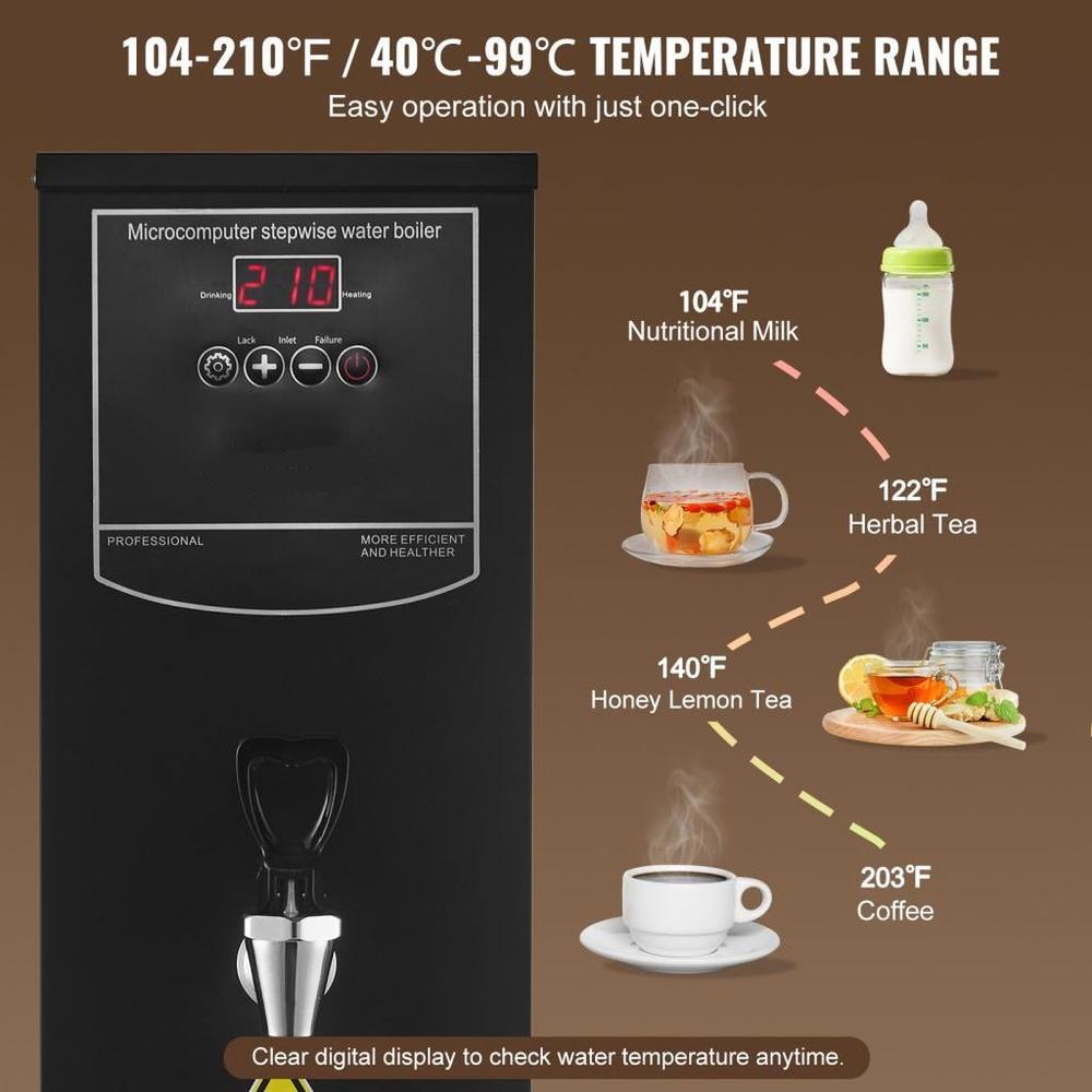 20L Commercial Water Boiler Electric Hot Water Dispenser Stainless Steel