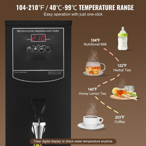 20L Commercial Water Boiler Electric Hot Water Dispenser Stainless Steel