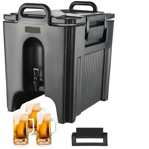 Insulated Beverage Dispenser, 10 Gallon, Food-grade LL9450UP Hot and Cold Beverage Server, Thermal Drink Dispenser Cooler with 1.18 in PU Layer Two-Stage Faucet Handle, for Restaurant Drink Shop