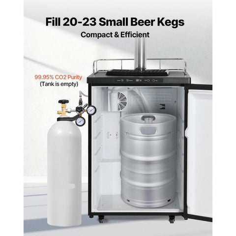 CO2 Tank, 20 lbs New Aluminum Alloy Cylinder, CO2 Air Tank with Light Spray Coating, CGA320 Valve, Handle & Purple Copper Siphon, DOT Approved Cylinder for Draft Beer Dispensing and Soda Maker