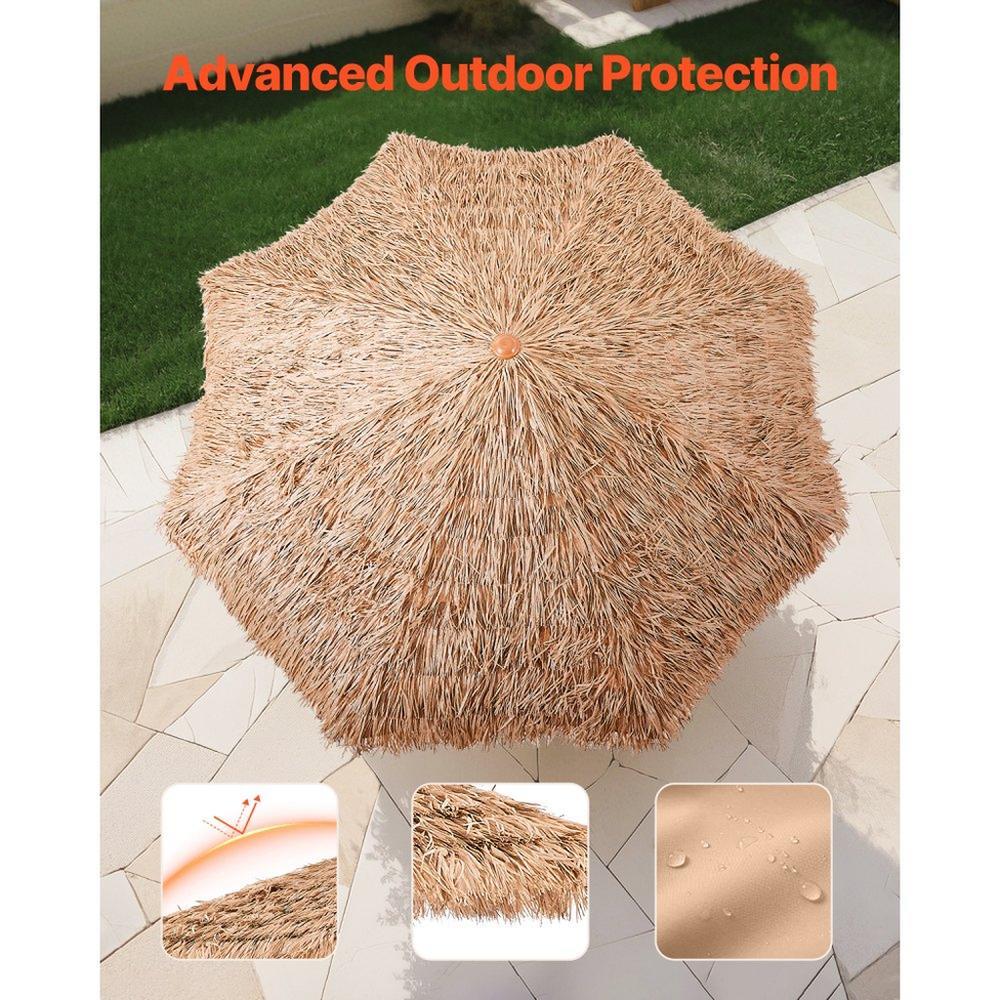 Tiki Umbrella Thatched Patio Umbrella 9 ft Outdoor Beach and Poolside Umbrella
