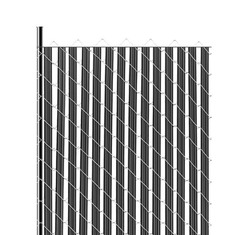 Chain Link Fence Privacy Slats Single-Wall for 6' High Fence Bottom Lock Black