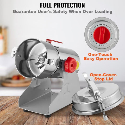 300g Commercial Spice Grinder Electric Grain Mill Grinder High Speed