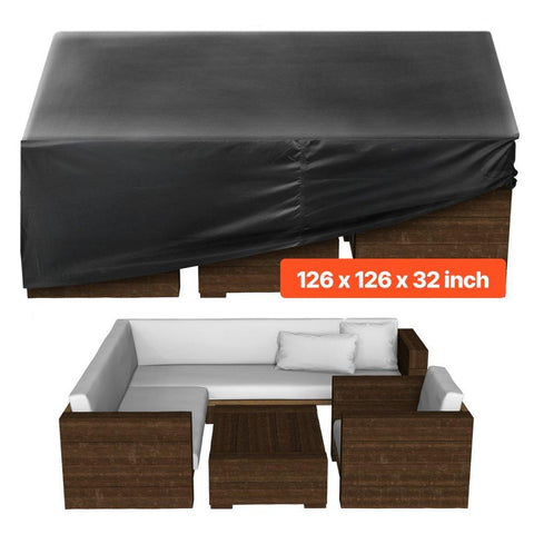 Patio Outdoor Furniture Cover 420D Waterproof Table Chairs Sofa 126"x126"