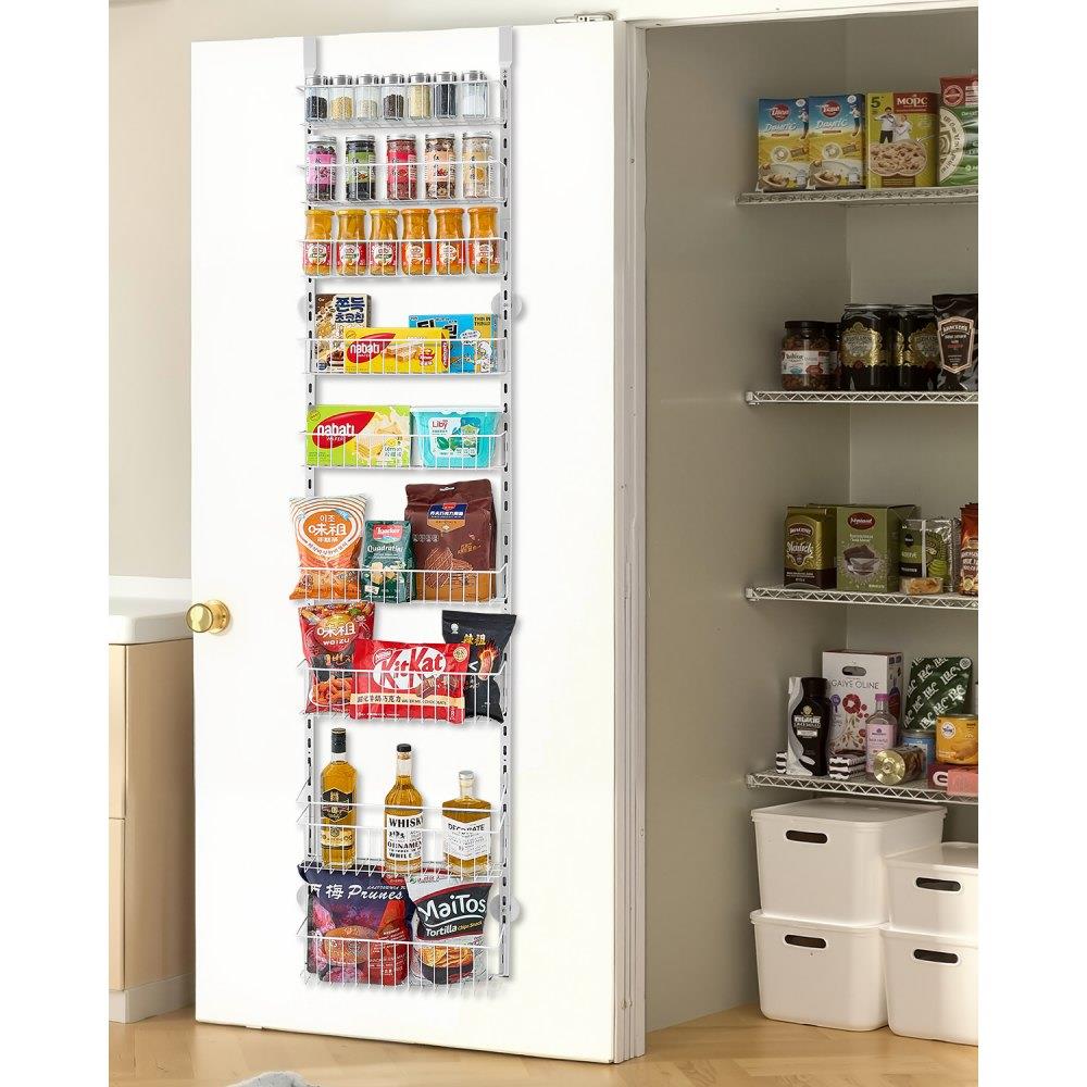 9-Tier Over the Door Pantry Organizer Hanging Storage Rack Adjustable Kitchen