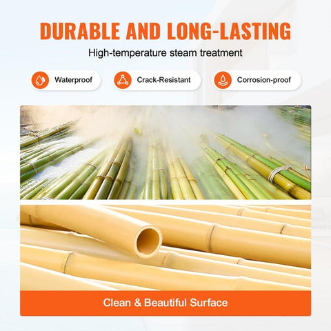 Natural Rolled Bamboo Fence Bamboo Panel 6 ft H x 8 ft L x 0.75 in D.