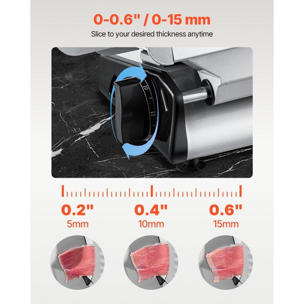 Meat Slicer 180W 8.7" Electric Deli Food Slicer for Frozen Meat Bread Cheese