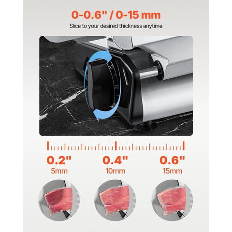 Meat Slicer 180W 8.7" Electric Deli Food Slicer for Frozen Meat Bread Cheese