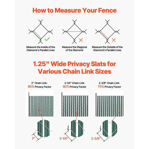 Bottom Locking Privacy Slats, Single-Wall Vertical Bottom-Locking Slats for Chain-Link Fence, High-Density HDPE Chain Link Slats Ideally Fit 4' High Fence for Garden, Farm, Sports Field(Green)